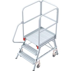 Alu-Rollpodest, einseitig, 3 Stufen Alu-Rollpodest, einseitig, 3 Stufen