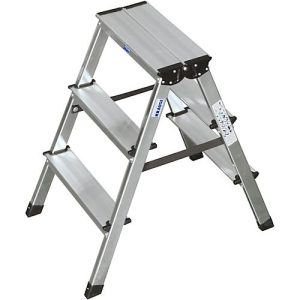 Alu-Stufendoppelleiter, 2 x 3 Stufen Alu-Stufendoppelleiter, 2 x 3 Stufen