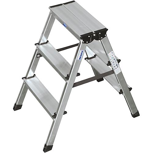 Alu-Stufendoppelleiter, 2 x 3 Stufen