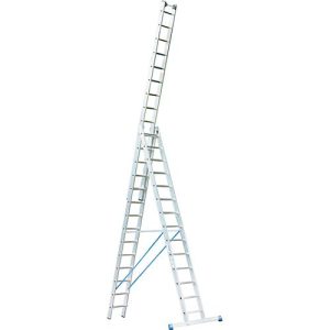 Alu-Vielzweckleiter 3 x 14 Sprossen, mit Trigon-Traverse Alu-Vielzweckleiter 3 x 14 Sprossen, mit Trigon-Traverse