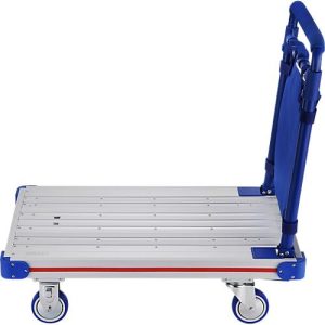 Aluminium-Plattformwagen, faltbar, 150 kg Tragfähigkeit, 8,5 kg Gewicht Aluminium-Plattformwagen, faltbar, 150 kg Tragfähigkeit, 8,5 kg Gewicht