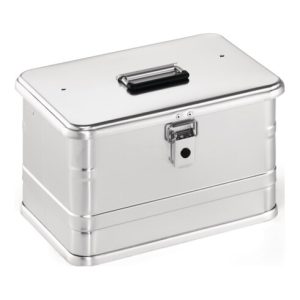 Aluminiumbox L432xB335xH275mm 29l m.Klapphebelverschlüssen m.Bohrungen Aluminiumbox L432xB335xH275mm 29l m.Klapphebelverschlüssen m.Bohrungen