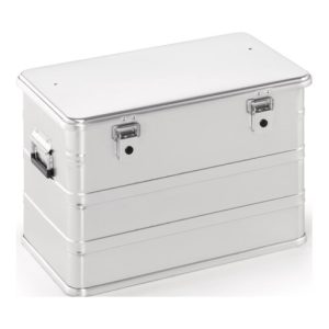 Aluminiumbox L582xB385xH397mm 76l m.Klapphebelverschlüssen m.Bohrungen Aluminiumbox L582xB385xH397mm 76l m.Klapphebelverschlüssen m.Bohrungen