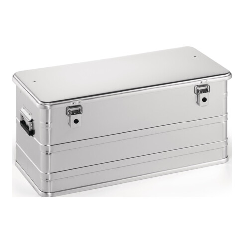 Aluminiumbox L782xB385xH367mm 91l m.Klapphebelverschlüssen m.Bohrungen