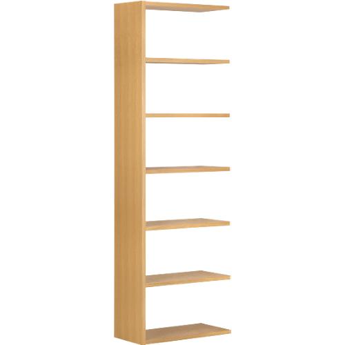Anbauelement Pombal, für Regal Pombal, 6 Ordnerhöhen, B 740 x T 340 x H 2240 mm, Spanplatte, Wildeiche