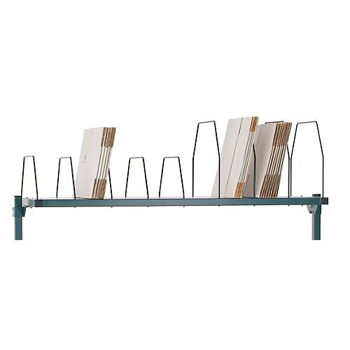 Anbaumagazin für Pack- und Arbeitstisch Rocholz 1200/1600/2000, 9 Zwischenteiler, B 1600 x T 600 mm x H 400, hellgrau