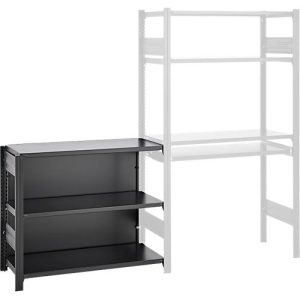 Anbauregal für ORDO Home Steckregal, 3 Fachböden, multifunktional, mobil, B 1060 x T 435 x H 825 mm, tiefschwarz matt RAL 9005 Anbauregal für ORDO Home Steckregal, 3 Fachböden, multifunktional, mobil, B 1060 x T 435 x H 825 mm, tiefschwarz matt RAL 9005