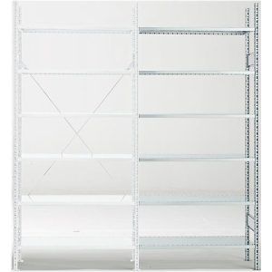 Anbauregal R 3000, 6 Böden, B 1315 mm x T 400 mm, Böden verzinkt