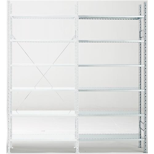 Anbauregal R 3000, 6 Böden, B 1315 mm x T 400 mm, Böden verzinkt