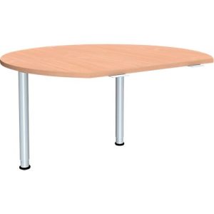 Anbautisch ALICANTE, 2 Stützfüße, B 1200 x T 1047 mm, mit 2 Stützfüßen, höhenverstellbar, Buche-Dekor Anbautisch ALICANTE, 2 Stützfüße, B 1200 x T 1047 mm, mit 2 Stützfüßen, höhenverstellbar, Buche-Dekor