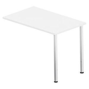 Anbautisch BEXXSTAR, Quadratrohrfuß, Rechteck, B 1000 x T 600 x H 740 mm, weiß Anbautisch BEXXSTAR, Quadratrohrfuß, Rechteck, B 1000 x T 600 x H 740 mm, weiß