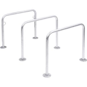 Anlehnbügel WSM, 2-seitig, B 1000 x T 48 x H 800 mm, V2A Edelstahl, zum Aufdübeln Anlehnbügel WSM, 2-seitig, B 1000 x T 48 x H 800 mm, V2A Edelstahl, zum Aufdübeln