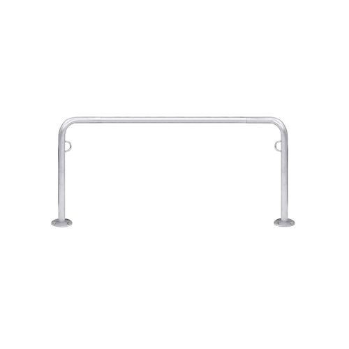 Anlehnbügel WSM, 2-seitig, B 1500 x T 48 x H 800 mm, Stahl verzinkt, zum Aufdübeln