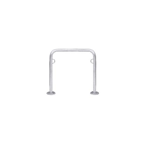 Anlehnbügel WSM, 2-seitig, B 750 x T 48 x H 800 mm, Stahl verzinkt, zum Aufdübeln