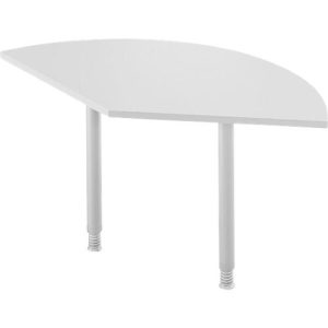 Ansatztisch, 135°, B 800 x T 800 mm, lichtgrau/weißalu Ansatztisch, 135°, B 800 x T 800 mm, lichtgrau/weißalu