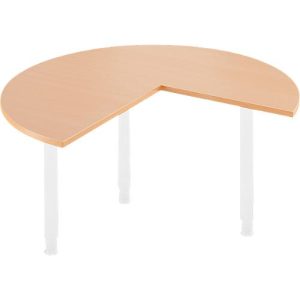 Ansatztisch, Ø 1400 mm, Buche-Dekor/weiß Ansatztisch, Ø 1400 mm, Buche-Dekor/weiß