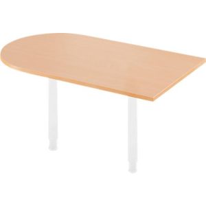 Ansatztisch, B 1400 x T 800 mm, Buche-Dekor/weiß Ansatztisch, B 1400 x T 800 mm, Buche-Dekor/weiß