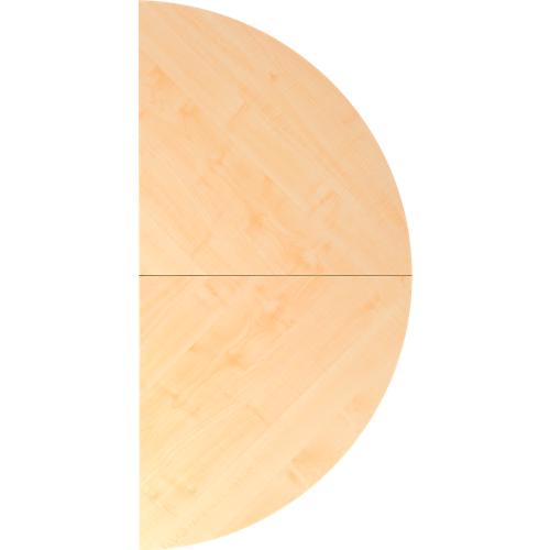 Ansatztisch Breno, für Schreibtische Breno, ⌀ 1600 mm, Ahorn/Silber