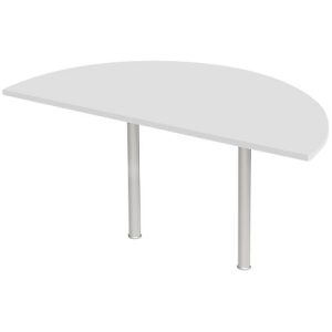Ansatztisch, Halbkreis, Ø 1600 mm, lichtgrau Ansatztisch, Halbkreis, Ø 1600 mm, lichtgrau