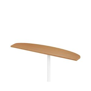 Ansatztisch PLANOVA BASIC, Ellipsenform, B 1800 x T 400 mm, Buche-Dekor/weiß Ansatztisch PLANOVA BASIC, Ellipsenform, B 1800 x T 400 mm, Buche-Dekor/weiß