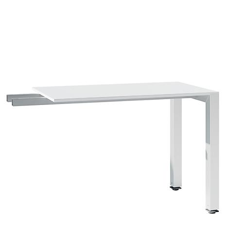 Ansatztisch SOLUS PLAY, Rechteck, B 1000 x T 600 x H 720 - 820 mm, weiß