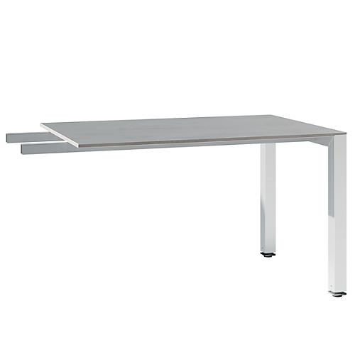 Ansatztisch SOLUS PLAY, Rechteck, B 1200 x T 800 x H 720 - 820 mm, Ceramic grey