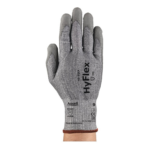 Ansell Schnittschutzhandschuhe HyFlex 11-727 Gr.9 grau Nylon/Lycra/HPPE Intercept Faser