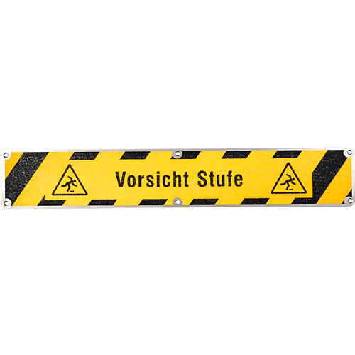 Anti-Rutsch-Platte, 110 x 660 mm, schwarz/gelb, Vorsicht Stufe