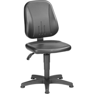 Arbeitsdrehstuhl 9650, Kunstleder, Gleiter, schwarz Arbeitsdrehstuhl 9650, Kunstleder, Gleiter, schwarz
