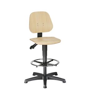 Arbeitsdrehstuhl 9651 E, Buchenschichtholz, Gleiter, Fußring, natur lackiert Arbeitsdrehstuhl 9651 E, Buchenschichtholz, Gleiter, Fußring, natur lackiert