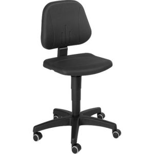 Arbeitsdrehstuhl 9653, Integralschaum, Rollen, schwarz Arbeitsdrehstuhl 9653, Integralschaum, Rollen, schwarz