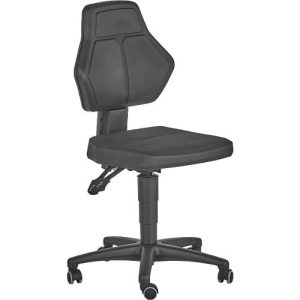 Arbeitsdrehstuhl Allrounder, o. Armlehnen, Permanentkontakt, m. Rollen, Kunstleder, schwarz Arbeitsdrehstuhl Allrounder, o. Armlehnen, Permanentkontakt, m. Rollen, Kunstleder, schwarz
