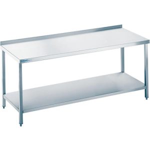 Arbeitstisch aus Edelstahl mit Bodenablage, 850 x 700 x 1600 mm Arbeitstisch aus Edelstahl mit Bodenablage, 850 x 700 x 1600 mm