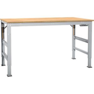 Arbeitstisch Ergo, Elektro-Hydraulik, Platte Multiplex, 1000 x 800 mm, alusilber