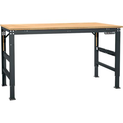 Arbeitstisch Ergo, Elektro-Hydraulik, Platte Multiplex, 2000 x 800 mm, anthrazit