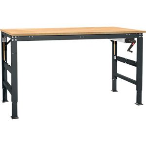 Arbeitstisch Ergo K, m. Kurbel, 1750 x 800 mm, Tischplatte Multiplex, anthrazit Arbeitstisch Ergo K, m. Kurbel, 1750 x 800 mm, Tischplatte Multiplex, anthrazit