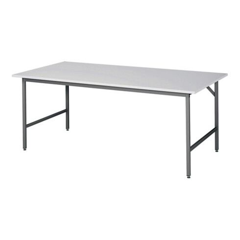 Arbeitstisch Jerry B2000xT1000xH800-850mm Arbeitsplatte Melamin Gestell grau RAU