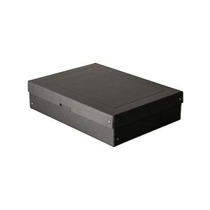 Archivbox Falken PURE Box Black A3, für bis zu 1250 Blatt, mit Beschriftungsfeld, L 440 x B 320 x Füllhöhe 100 mm, Blauer Engel, FSC®-Pappe, schwarz