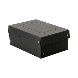 Archivbox Falken PURE Box Black A5, für bis zu 1250 Blatt, mit Beschriftungsfeld, L 250 x B 180 x Füllhöhe 100 mm, Blauer Engel, FSC®-Pappe, schwarz