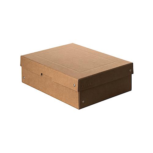 Archivbox Falken PureBox Nature A4, für bis zu 1250 Blatt, mit Beschriftungsfeld, L 320 x B 240 x Füllhöhe 100 mm, FSC®-Pappe, braun
