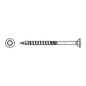 ART 89091 Holzbauschrauben CE Stahl 4 x 40/25 -T20 gal Zn gal Zn FS