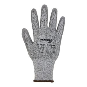 Asatex Schnittschutzhandschuh EN388 Kat.II,Level 3 Gr.10 PU-Beschicht. grau/grau 10 PA