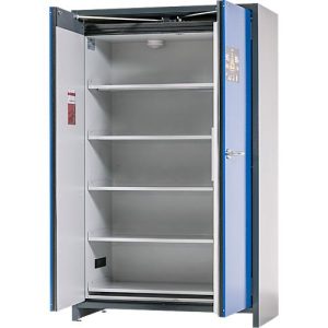 Asecos Akku-Lagerschrank ION-CORE-90 CS 1200, 5 Fachböden gelocht + 1 Bodenauffangwanne, B 1193 x T 615 x H 1953 mm Asecos Akku-Lagerschrank ION-CORE-90 CS 1200, 5 Fachböden gelocht + 1 Bodenauffangwanne, B 1193 x T 615 x H 1953 mm