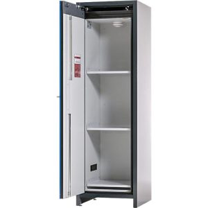 Asecos Akku-Lagerschrank ION-CORE-90 CS 600, 3 Fachböden gelocht + 1 Bodenauffangwanne, B 599 x T 615 x H 1953 mm Asecos Akku-Lagerschrank ION-CORE-90 CS 600, 3 Fachböden gelocht + 1 Bodenauffangwanne, B 599 x T 615 x H 1953 mm