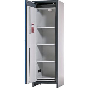 Asecos Akku-Lagerschrank ION-CORE-90 CS 600, 4 Fachböden gelocht + 1 Bodenauffangwanne, B 599 x T 615 x H 1953 mm Asecos Akku-Lagerschrank ION-CORE-90 CS 600, 4 Fachböden gelocht + 1 Bodenauffangwanne, B 599 x T 615 x H 1953 mm