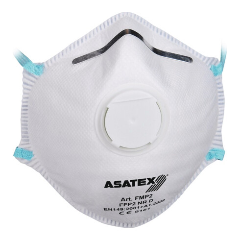 Atemschutzmaske FFP 2/V NR D m.Ausatemventil 15ST/Box ASATEX