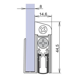 Athmer Türdichtung Schall-Ex® GS-8 Nr. 1-407 Ausl.1-s.L.833mm Aluminium silberf. Athmer Türdichtung Schall-Ex® GS-8 Nr. 1-407 Ausl.1-s.L.833mm Aluminium silberf.