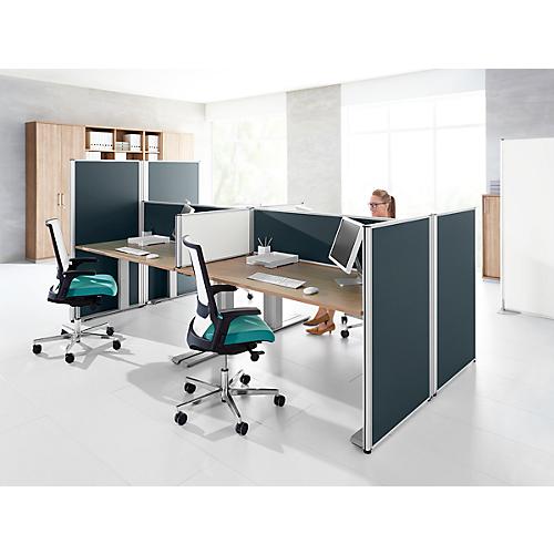 Auf-Tischtrennwand System 40, B 1200 x H 400 mm, grau