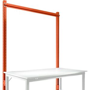 Aufbauportal, Grundtisch SPEZIAL Arbeitstisch-/Werkbanksystem UNIVERSAL/PROFI, 1500 mm, rotorange