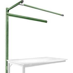 Aufbauportal m. Ausleger, Ansatztisch SPEZIAL Arbeitstisch/Werkbank UNIVERSAL/PROFI, 1500 mm, resedagrün Aufbauportal m. Ausleger, Ansatztisch SPEZIAL Arbeitstisch/Werkbank UNIVERSAL/PROFI, 1500 mm, resedagrün